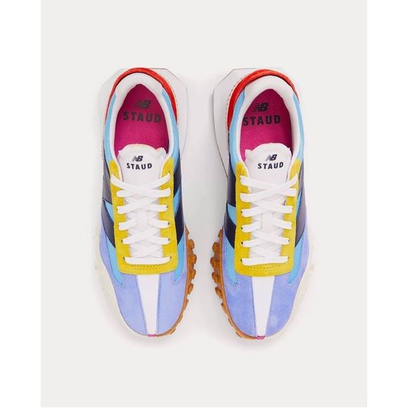 ISO New Balance x Staud XC-72 Blue Valiant Poppy and Maize Low Top Sneakers - Picture 2 of 5